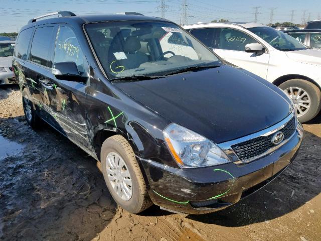 KNDMG4C78B6369346 - 2011 KIA SEDONA LX BLACK photo 1