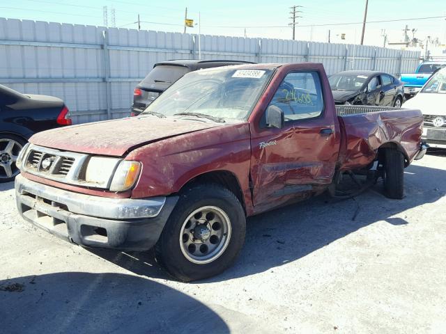 1N6DD21SXYC415657 - 2000 NISSAN FRONTIER X RED photo 2