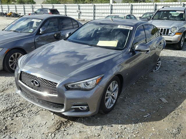 JN1BV7APXFM358094 - 2015 INFINITI Q50 BASE GRAY photo 2