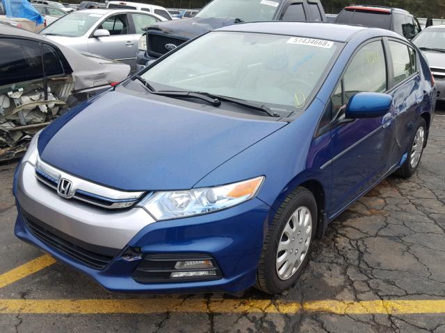 JHMZE2H38ES003189 - 2014 HONDA INSIGHT BLUE photo 2