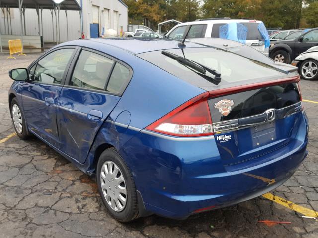 JHMZE2H38ES003189 - 2014 HONDA INSIGHT BLUE photo 3