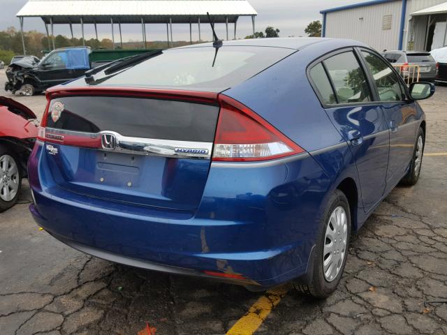 JHMZE2H38ES003189 - 2014 HONDA INSIGHT BLUE photo 4