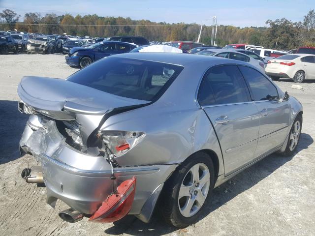 JH4KB16628C003298 - 2008 ACURA RL SILVER photo 4