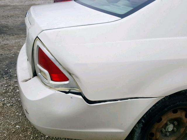 3FAHP06Z29R151316 - 2009 FORD FUSION S WHITE photo 9