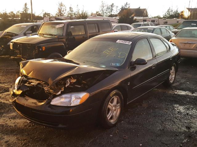 1FAFP56S81G253481 - 2001 FORD TAURUS SEL BLACK photo 2