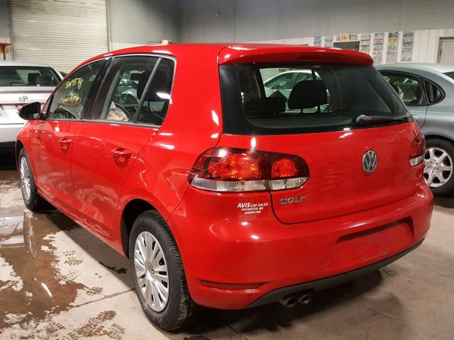 WVWDB7AJXCW334436 - 2012 VOLKSWAGEN GOLF 红色 照片 3