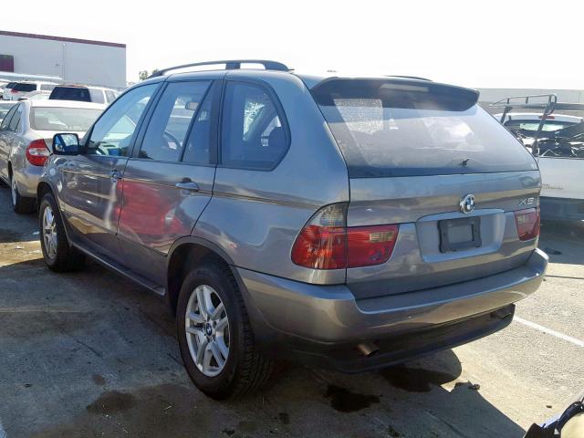 5UXFA13565LY04778 - 2005 BMW X5 3.0I GRAY photo 3