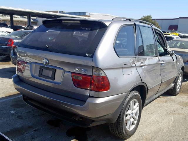 5UXFA13565LY04778 - 2005 BMW X5 3.0I GRAY photo 4