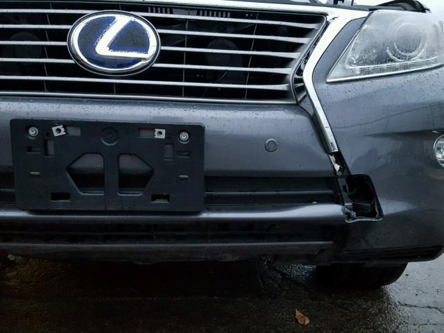 2T2BC1BA1FC001311 - 2015 LEXUS RX 450H BLACK photo 9