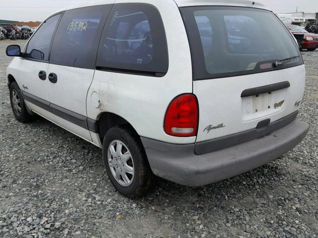 2P4GP4536WR855557 - 1998 PLYMOUTH VOYAGER SE WHITE photo 3