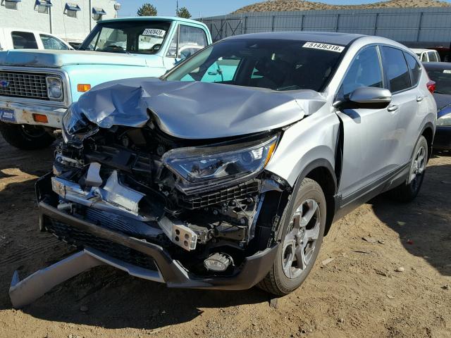 7FARW2H83JE036316 - 2018 HONDA CR-V EXL SILVER photo 2