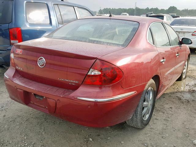 2G4WD582061190652 - 2006 BUICK LACROSSE C BURGUNDY photo 4