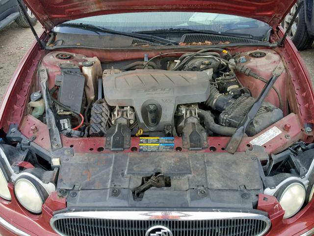 2G4WD582061190652 - 2006 BUICK LACROSSE C BURGUNDY photo 7