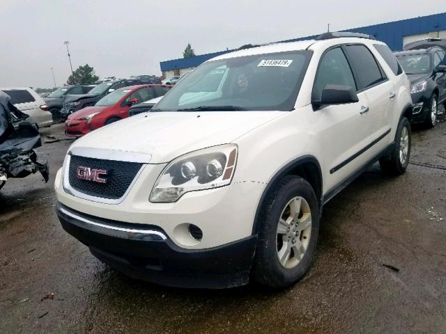 1GKLRKED1AJ173875 - 2010 GMC ACADIA SL WHITE photo 2