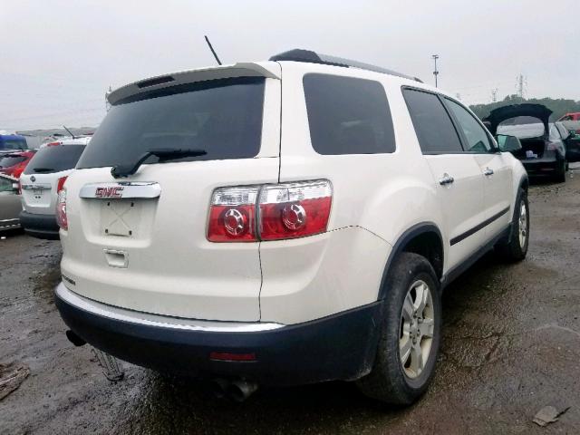 1GKLRKED1AJ173875 - 2010 GMC ACADIA SL WHITE photo 4