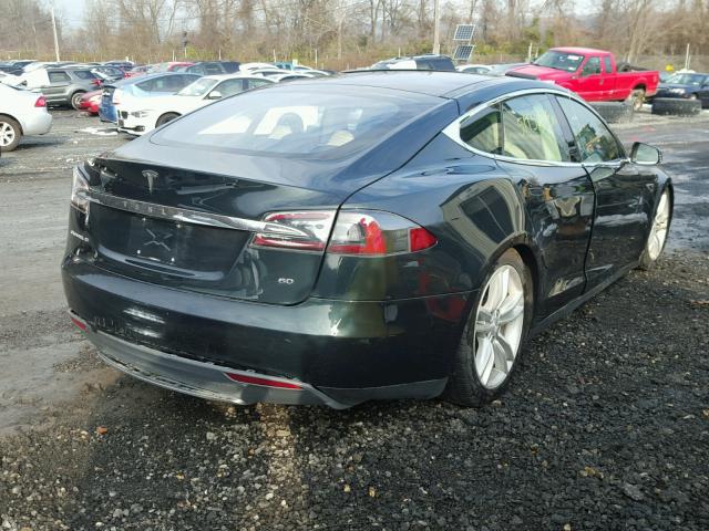5YJSA1CG3DFP15656 - 2013 TESLA MODEL S Կանաչ լուսանկար 4