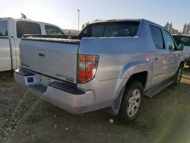 2HJYK16486H518029 - 2006 HONDA RIDGELINE SILVER photo 4