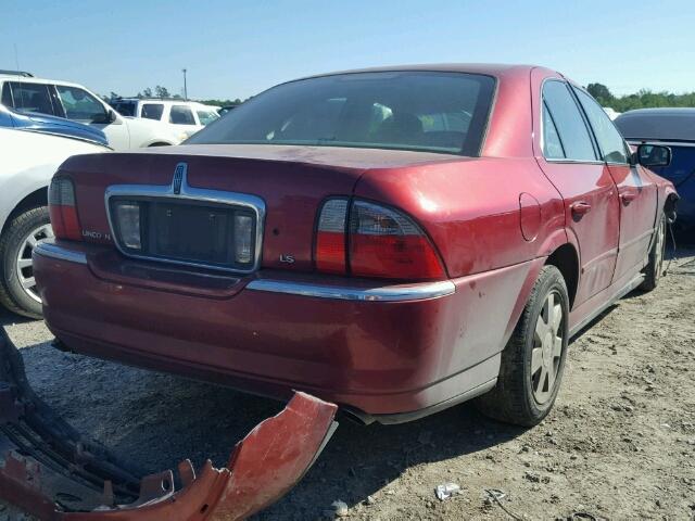 1LNHM86S05Y641622 - 2005 LINCOLN LS أحمر صورة 4