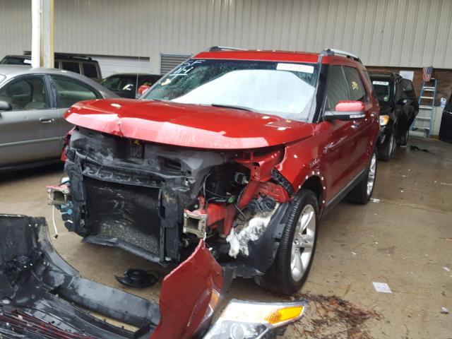 1FM5K8F81EGC39692 - 2014 FORD EXPLORER L RED photo 2