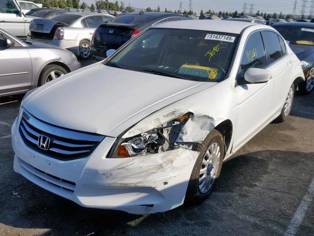 1HGCP2F33BA004967 - 2011 HONDA ACCORD LX WHITE photo 2