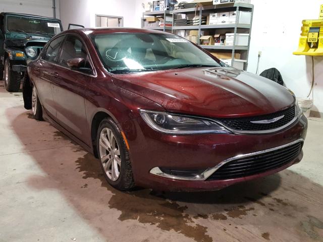 1C3CCCAB4FN741709 - 2015 CHRYSLER 200 LIMITE RED photo 1