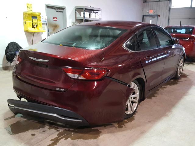 1C3CCCAB4FN741709 - 2015 CHRYSLER 200 LIMITE RED photo 4