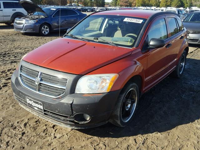 1B3HB48C57D313598 - 2007 DODGE CALIBER SX ORANGE photo 2