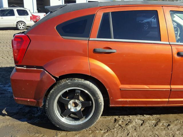 1B3HB48C57D313598 - 2007 DODGE CALIBER SX ORANGE photo 9