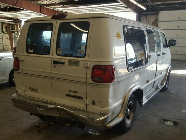 2B6HB11Y3YK174019 - 2000 DODGE RAM VAN B1 WHITE photo 4