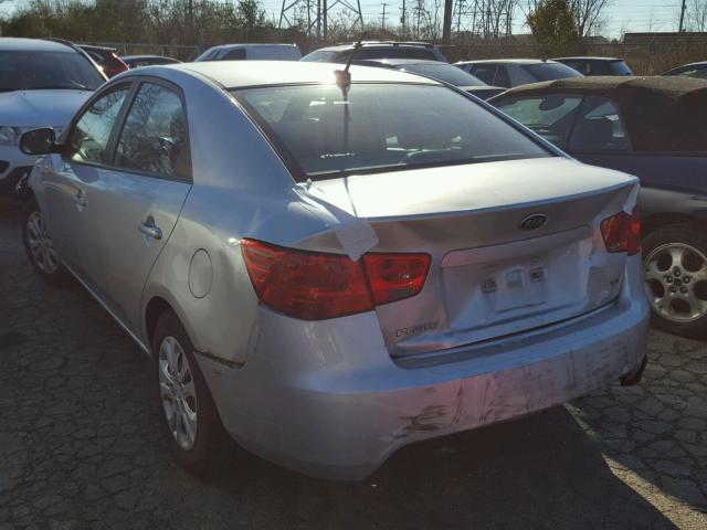 KNAFU4A20B5449025 - 2011 KIA FORTE EX SILVER photo 3