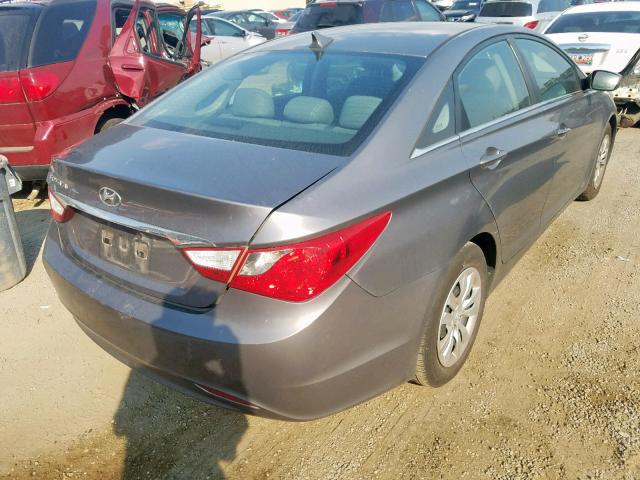 5NPEB4AC0BH233706 - 2011 HYUNDAI SONATA GLS GRAY photo 4