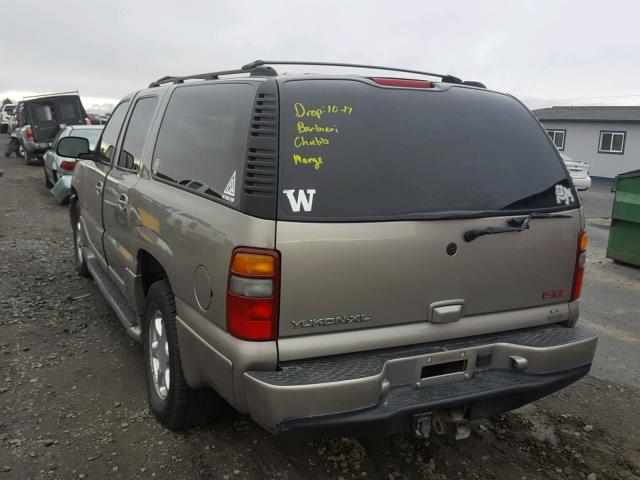 1GKFK66U73J166794 - 2003 GMC YUKON XL D BEIGE photo 3