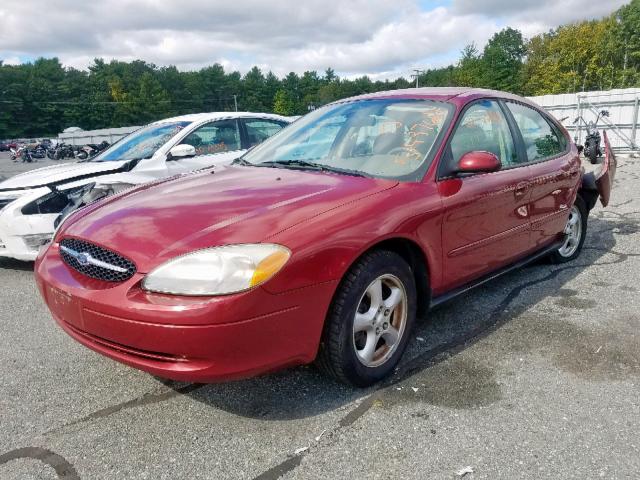 1FAFP55243A196820 - 2003 FORD TAURUS SES RED photo 2