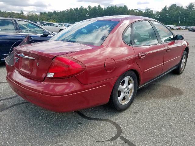 1FAFP55243A196820 - 2003 FORD TAURUS SES RED photo 4