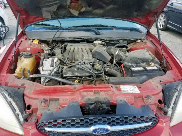 1FAFP55243A196820 - 2003 FORD TAURUS SES RED photo 7