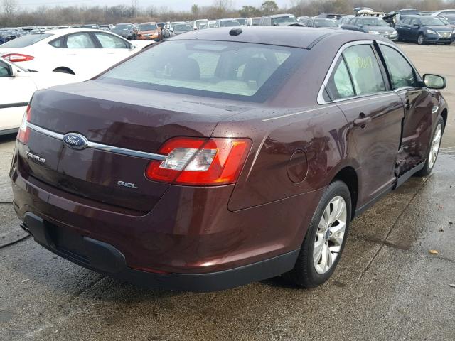 1FAHP2EW2AG114992 - 2010 FORD TAURUS SEL MAROON photo 4