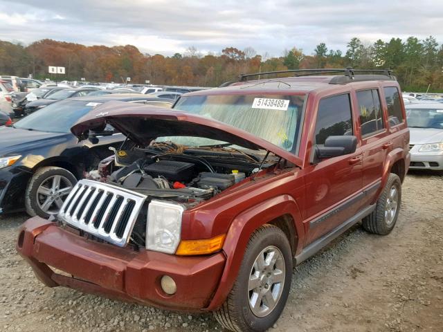 1J8HH48P77C670179 - 2007 JEEP COMMANDER BURGUNDY photo 2