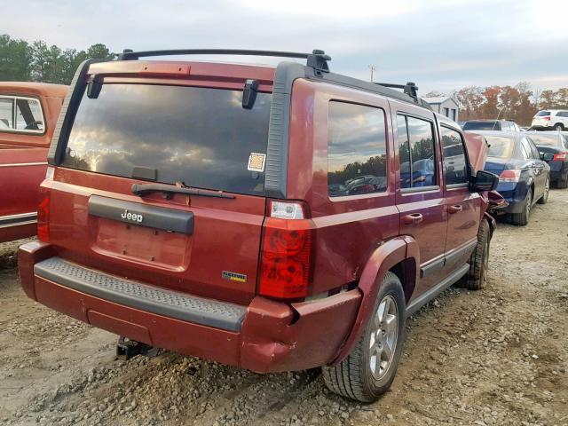 1J8HH48P77C670179 - 2007 JEEP COMMANDER BURGUNDY photo 4