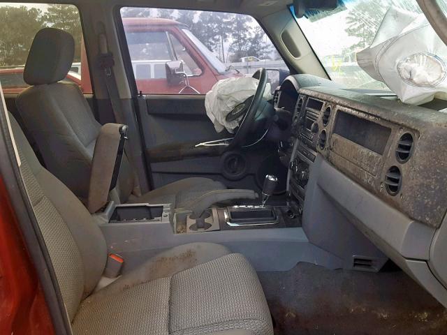 1J8HH48P77C670179 - 2007 JEEP COMMANDER BURGUNDY photo 5