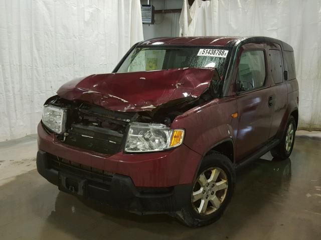 5J6YH28779L004075 - 2009 HONDA ELEMENT EX BURGUNDY photo 2