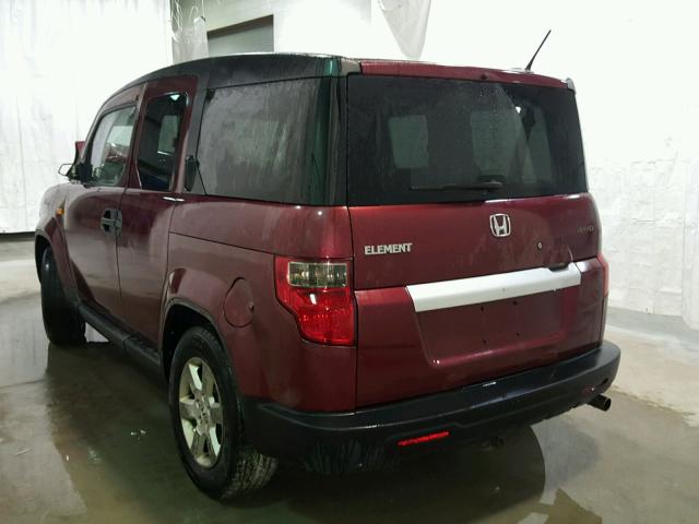 5J6YH28779L004075 - 2009 HONDA ELEMENT EX BURGUNDY photo 3