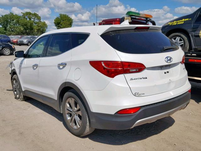 5XYZT3LB2FG247939 - 2015 HYUNDAI SANTA FE S WHITE photo 3