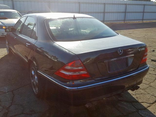 WDBNG75J4YA101073 - 2000 MERCEDES-BENZ S 500 BLACK photo 3