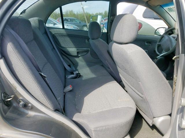 KNADC125636279606 - 2003 KIA RIO GRAY photo 6