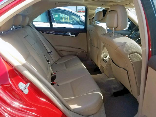 WDDGF4HB4DR268633 - 2013 MERCEDES-BENZ C 250 RED photo 6