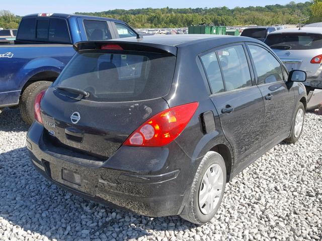 3N1BC1CP7CK801801 - 2012 NISSAN VERSA S BLACK photo 4