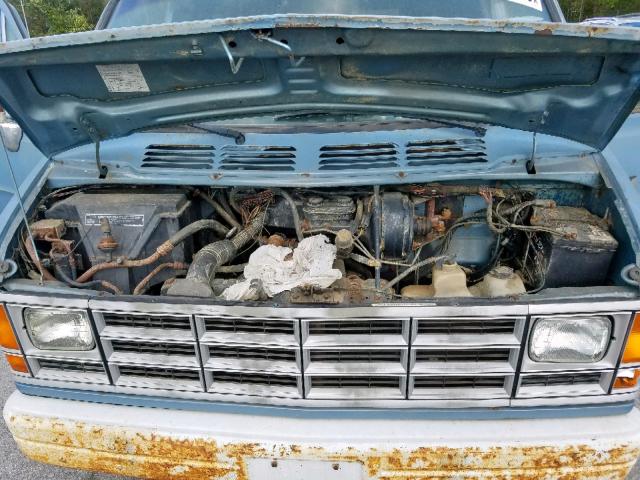 2B7KB31Z5KK350016 - 1989 DODGE RAM VAN B3 BLUE photo 7