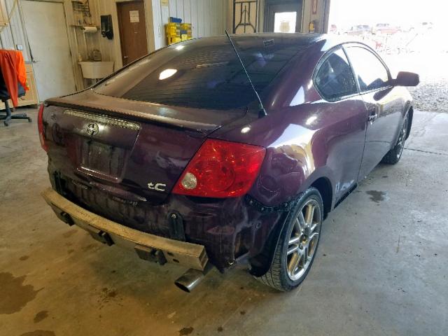 JTKDE167450029479 - 2005 TOYOTA SCION TC ბურგუნდია ფოტო 4