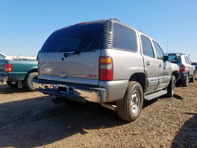 1GKEK13Z33J300103 - 2003 GMC YUKON GRAY photo 4