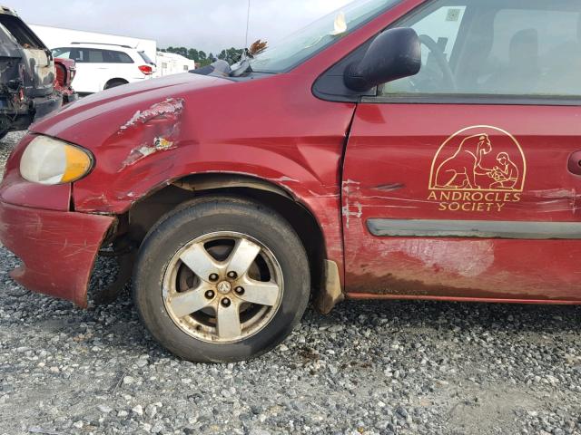 1D4GP45R26B609261 - 2006 DODGE CARAVAN SX RED photo 10